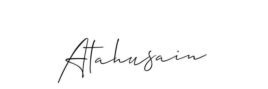 Also we have Atahusain name is the best signature style. Create professional handwritten signature collection using Allison_Script autograph style. Atahusain signature style 2 images and pictures png