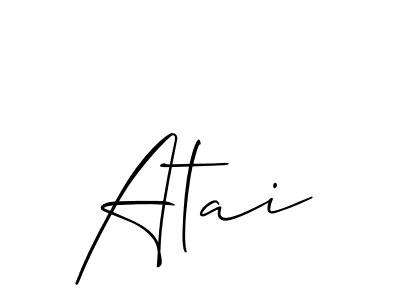 How to Draw Atai signature style? Allison_Script is a latest design signature styles for name Atai. Atai signature style 2 images and pictures png