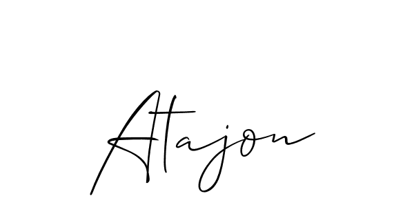 Once you've used our free online signature maker to create your best signature Allison_Script style, it's time to enjoy all of the benefits that Atajon name signing documents. Atajon signature style 2 images and pictures png