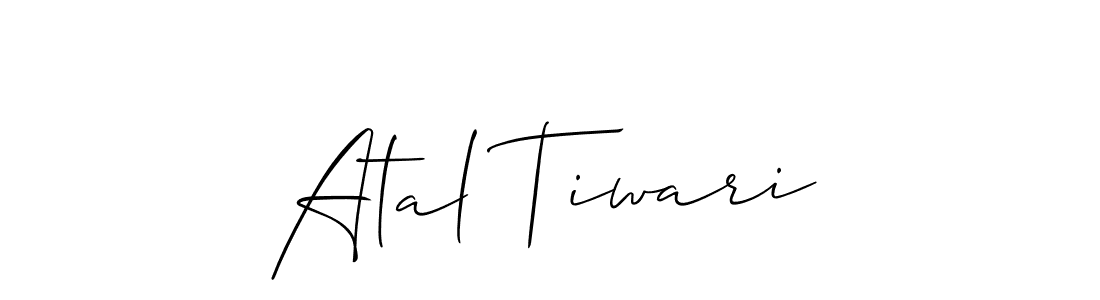 The best way (Allison_Script) to make a short signature is to pick only two or three words in your name. The name Atal Tiwari include a total of six letters. For converting this name. Atal Tiwari signature style 2 images and pictures png