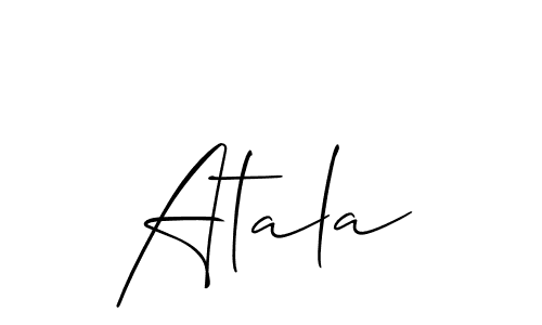 Make a beautiful signature design for name Atala. With this signature (Allison_Script) style, you can create a handwritten signature for free. Atala signature style 2 images and pictures png