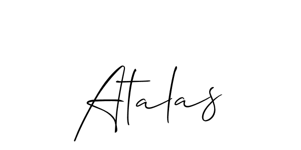 How to make Atalas signature? Allison_Script is a professional autograph style. Create handwritten signature for Atalas name. Atalas signature style 2 images and pictures png