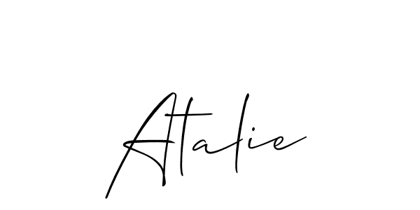 Make a beautiful signature design for name Atalie. Use this online signature maker to create a handwritten signature for free. Atalie signature style 2 images and pictures png