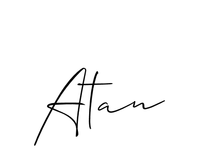 It looks lik you need a new signature style for name Atan. Design unique handwritten (Allison_Script) signature with our free signature maker in just a few clicks. Atan signature style 2 images and pictures png