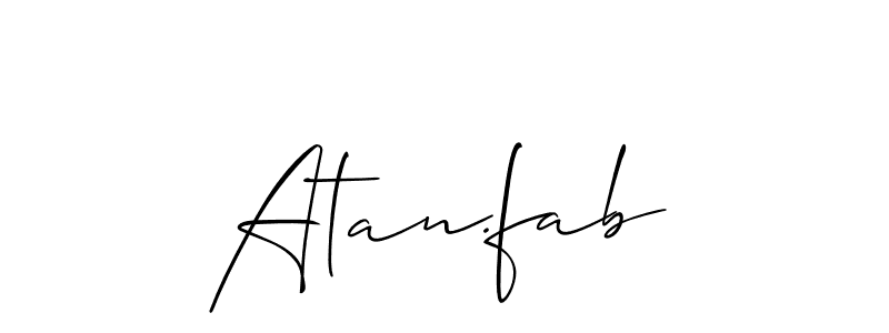 Atan.fab stylish signature style. Best Handwritten Sign (Allison_Script) for my name. Handwritten Signature Collection Ideas for my name Atan.fab. Atan.fab signature style 2 images and pictures png