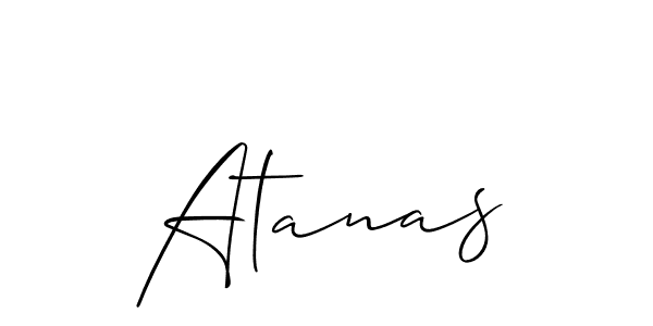 Allison_Script is a professional signature style that is perfect for those who want to add a touch of class to their signature. It is also a great choice for those who want to make their signature more unique. Get Atanas name to fancy signature for free. Atanas signature style 2 images and pictures png