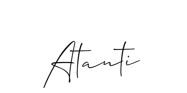Design your own signature with our free online signature maker. With this signature software, you can create a handwritten (Allison_Script) signature for name Atanti. Atanti signature style 2 images and pictures png