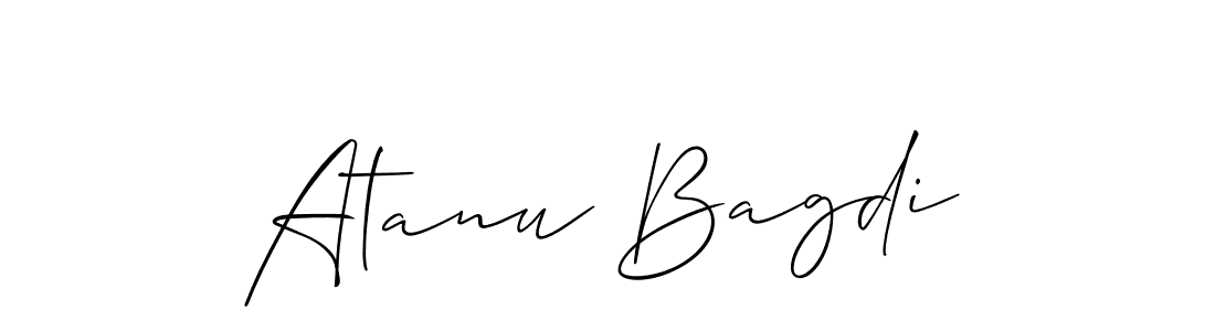 Allison_Script is a professional signature style that is perfect for those who want to add a touch of class to their signature. It is also a great choice for those who want to make their signature more unique. Get Atanu Bagdi name to fancy signature for free. Atanu Bagdi signature style 2 images and pictures png