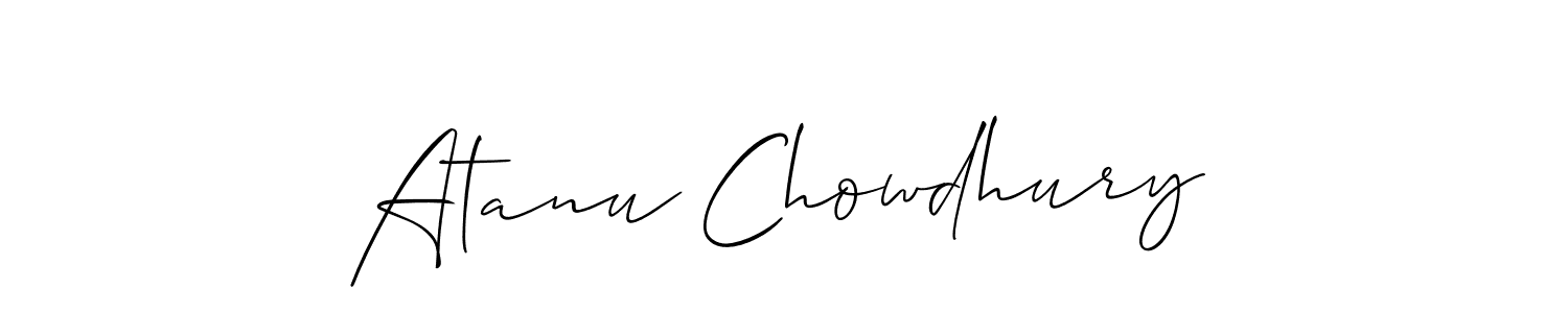 How to make Atanu Chowdhury name signature. Use Allison_Script style for creating short signs online. This is the latest handwritten sign. Atanu Chowdhury signature style 2 images and pictures png