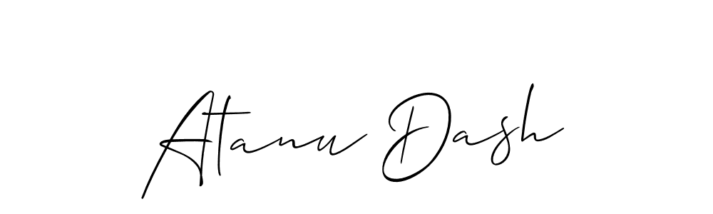 Use a signature maker to create a handwritten signature online. With this signature software, you can design (Allison_Script) your own signature for name Atanu Dash. Atanu Dash signature style 2 images and pictures png