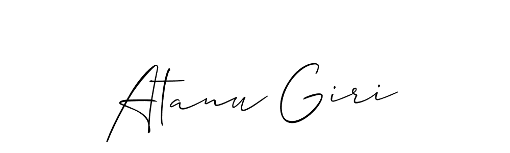 Make a beautiful signature design for name Atanu Giri. With this signature (Allison_Script) style, you can create a handwritten signature for free. Atanu Giri signature style 2 images and pictures png