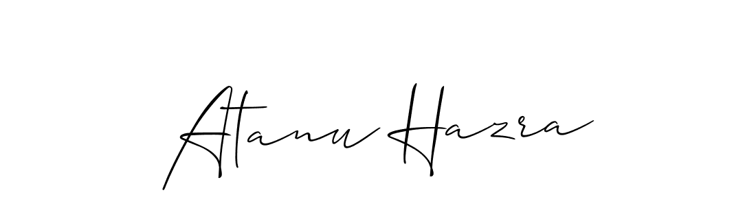 Design your own signature with our free online signature maker. With this signature software, you can create a handwritten (Allison_Script) signature for name Atanu Hazra. Atanu Hazra signature style 2 images and pictures png