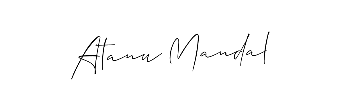 You should practise on your own different ways (Allison_Script) to write your name (Atanu Mandal) in signature. don't let someone else do it for you. Atanu Mandal signature style 2 images and pictures png