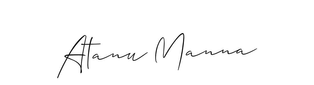 How to make Atanu Manna signature? Allison_Script is a professional autograph style. Create handwritten signature for Atanu Manna name. Atanu Manna signature style 2 images and pictures png