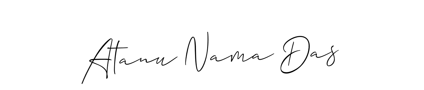 The best way (Allison_Script) to make a short signature is to pick only two or three words in your name. The name Atanu Nama Das include a total of six letters. For converting this name. Atanu Nama Das signature style 2 images and pictures png