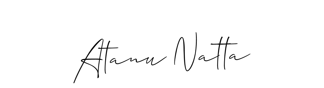 How to make Atanu Natta signature? Allison_Script is a professional autograph style. Create handwritten signature for Atanu Natta name. Atanu Natta signature style 2 images and pictures png