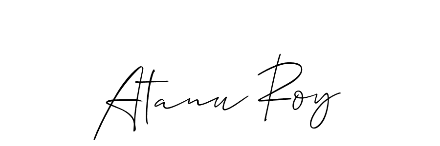 Make a beautiful signature design for name Atanu Roy. With this signature (Allison_Script) style, you can create a handwritten signature for free. Atanu Roy signature style 2 images and pictures png