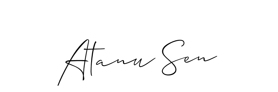 You should practise on your own different ways (Allison_Script) to write your name (Atanu Sen) in signature. don't let someone else do it for you. Atanu Sen signature style 2 images and pictures png