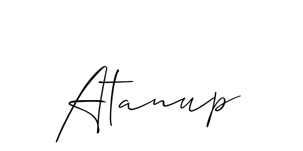 Design your own signature with our free online signature maker. With this signature software, you can create a handwritten (Allison_Script) signature for name Atanup. Atanup signature style 2 images and pictures png