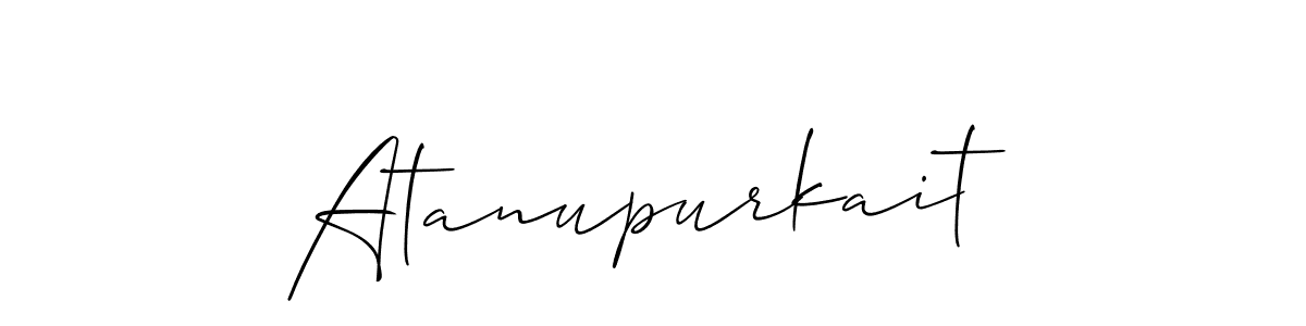 Atanupurkait stylish signature style. Best Handwritten Sign (Allison_Script) for my name. Handwritten Signature Collection Ideas for my name Atanupurkait. Atanupurkait signature style 2 images and pictures png