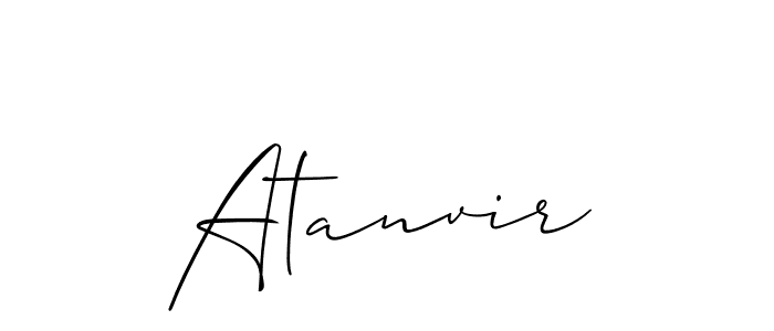 It looks lik you need a new signature style for name Atanvir. Design unique handwritten (Allison_Script) signature with our free signature maker in just a few clicks. Atanvir signature style 2 images and pictures png