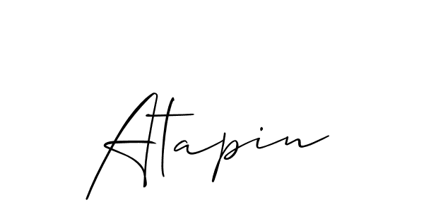 Also You can easily find your signature by using the search form. We will create Atapin name handwritten signature images for you free of cost using Allison_Script sign style. Atapin signature style 2 images and pictures png