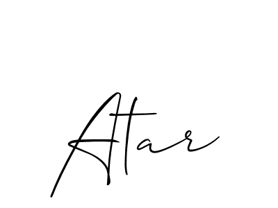 Make a beautiful signature design for name Atar. With this signature (Allison_Script) style, you can create a handwritten signature for free. Atar signature style 2 images and pictures png