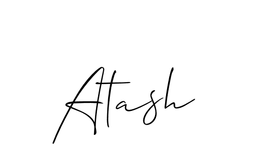 Make a beautiful signature design for name Atash. With this signature (Allison_Script) style, you can create a handwritten signature for free. Atash signature style 2 images and pictures png