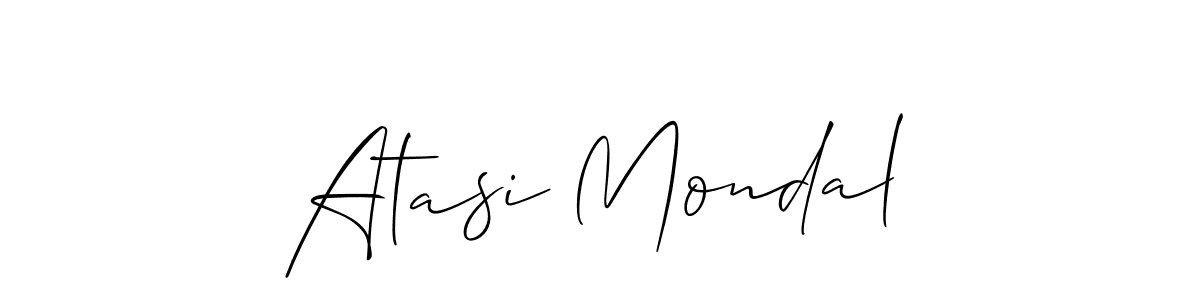 Design your own signature with our free online signature maker. With this signature software, you can create a handwritten (Allison_Script) signature for name Atasi Mondal. Atasi Mondal signature style 2 images and pictures png