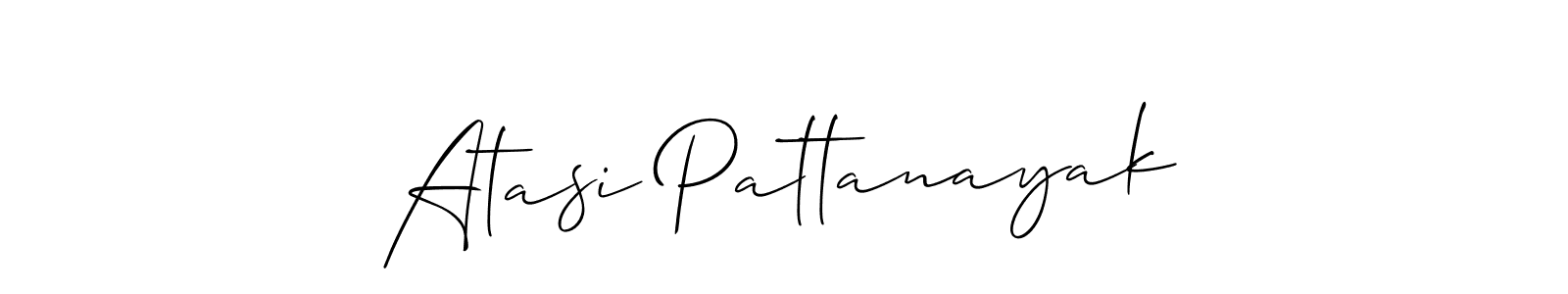 How to make Atasi Pattanayak name signature. Use Allison_Script style for creating short signs online. This is the latest handwritten sign. Atasi Pattanayak signature style 2 images and pictures png