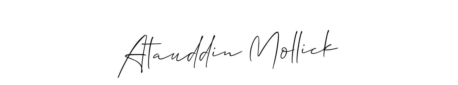Also we have Atauddin Mollick name is the best signature style. Create professional handwritten signature collection using Allison_Script autograph style. Atauddin Mollick signature style 2 images and pictures png