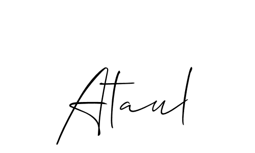 How to make Ataul name signature. Use Allison_Script style for creating short signs online. This is the latest handwritten sign. Ataul signature style 2 images and pictures png