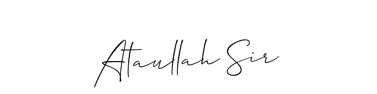 Design your own signature with our free online signature maker. With this signature software, you can create a handwritten (Allison_Script) signature for name Ataullah Sir. Ataullah Sir signature style 2 images and pictures png