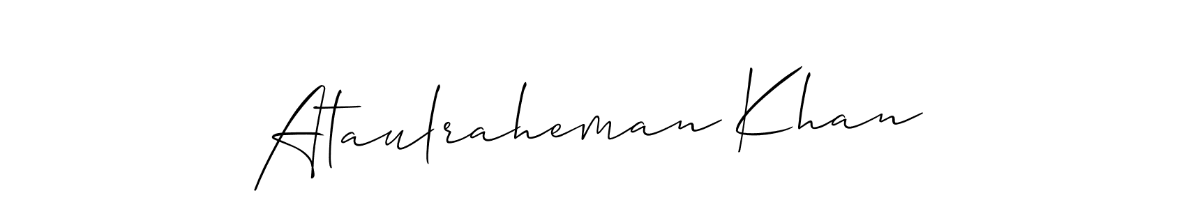 You should practise on your own different ways (Allison_Script) to write your name (Ataulraheman Khan) in signature. don't let someone else do it for you. Ataulraheman Khan signature style 2 images and pictures png