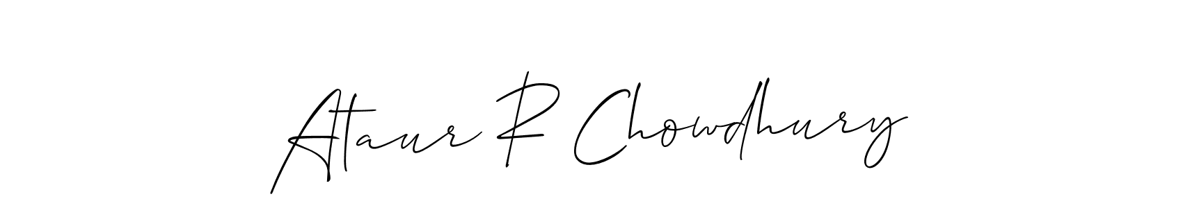How to make Ataur R Chowdhury signature? Allison_Script is a professional autograph style. Create handwritten signature for Ataur R Chowdhury name. Ataur R Chowdhury signature style 2 images and pictures png