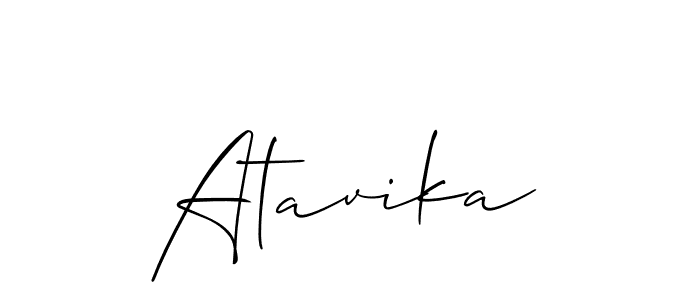 Also You can easily find your signature by using the search form. We will create Atavika name handwritten signature images for you free of cost using Allison_Script sign style. Atavika signature style 2 images and pictures png