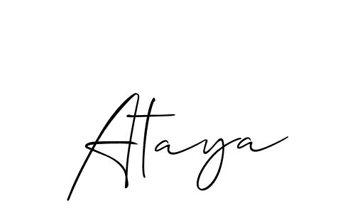 How to make Ataya name signature. Use Allison_Script style for creating short signs online. This is the latest handwritten sign. Ataya signature style 2 images and pictures png