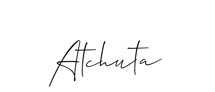 You should practise on your own different ways (Allison_Script) to write your name (Atchuta) in signature. don't let someone else do it for you. Atchuta signature style 2 images and pictures png