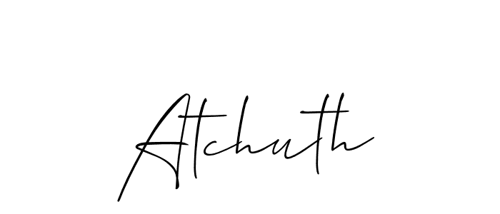 How to Draw Atchuth signature style? Allison_Script is a latest design signature styles for name Atchuth. Atchuth signature style 2 images and pictures png