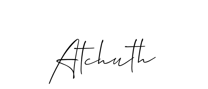 How to make Atchuth name signature. Use Allison_Script style for creating short signs online. This is the latest handwritten sign. Atchuth signature style 2 images and pictures png