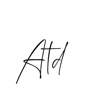 Also we have Atd name is the best signature style. Create professional handwritten signature collection using Allison_Script autograph style. Atd signature style 2 images and pictures png