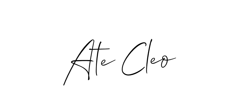 if you are searching for the best signature style for your name Ate Cleo. so please give up your signature search. here we have designed multiple signature styles  using Allison_Script. Ate Cleo signature style 2 images and pictures png