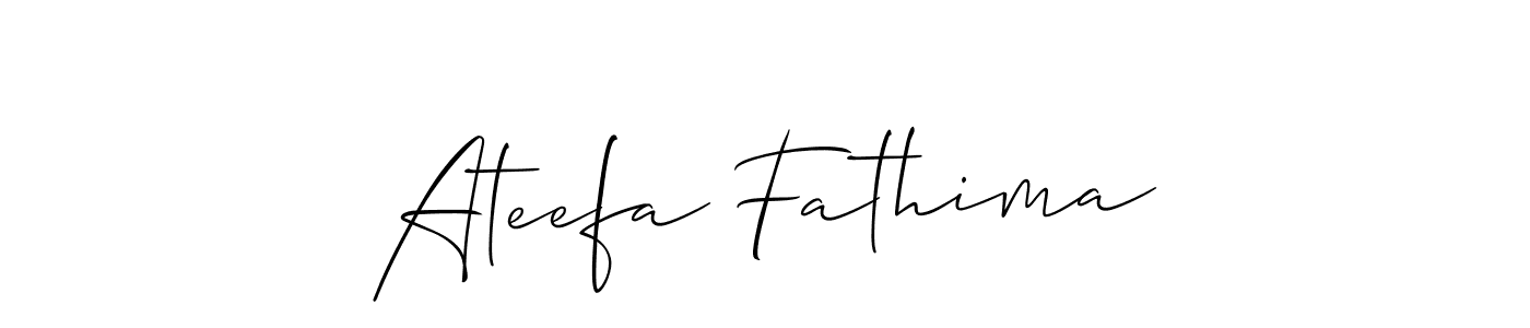 if you are searching for the best signature style for your name Ateefa Fathima. so please give up your signature search. here we have designed multiple signature styles  using Allison_Script. Ateefa Fathima signature style 2 images and pictures png