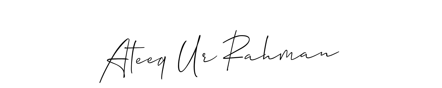 Also You can easily find your signature by using the search form. We will create Ateeq Ur Rahman name handwritten signature images for you free of cost using Allison_Script sign style. Ateeq Ur Rahman signature style 2 images and pictures png