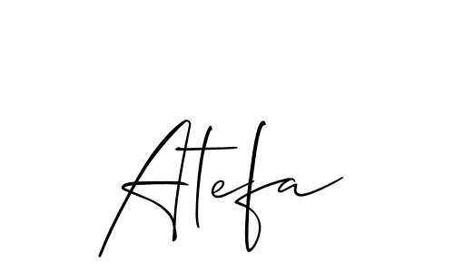 Best and Professional Signature Style for Atefa. Allison_Script Best Signature Style Collection. Atefa signature style 2 images and pictures png