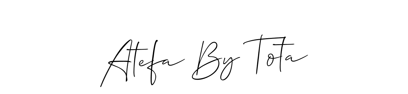 How to Draw Atefa By Tota signature style? Allison_Script is a latest design signature styles for name Atefa By Tota. Atefa By Tota signature style 2 images and pictures png