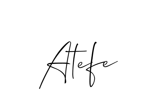 Best and Professional Signature Style for Atefe. Allison_Script Best Signature Style Collection. Atefe signature style 2 images and pictures png