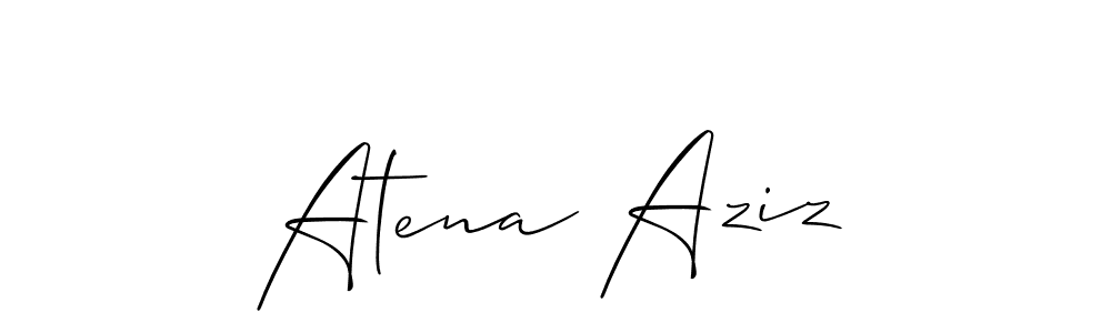 See photos of Atena Aziz official signature by Spectra . Check more albums & portfolios. Read reviews & check more about Allison_Script font. Atena Aziz signature style 2 images and pictures png