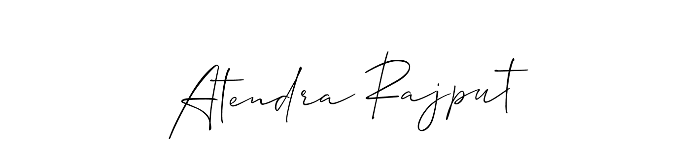Use a signature maker to create a handwritten signature online. With this signature software, you can design (Allison_Script) your own signature for name Atendra Rajput. Atendra Rajput signature style 2 images and pictures png
