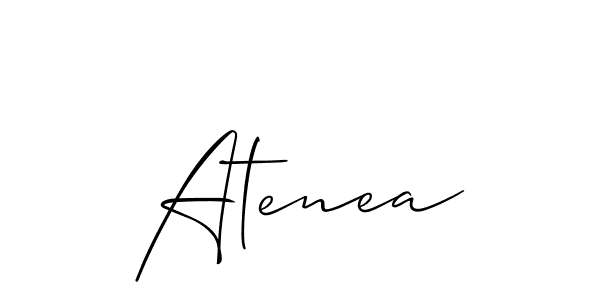 You should practise on your own different ways (Allison_Script) to write your name (Atenea) in signature. don't let someone else do it for you. Atenea signature style 2 images and pictures png